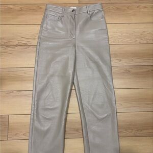 Wilfred Light Gray Leather Pants